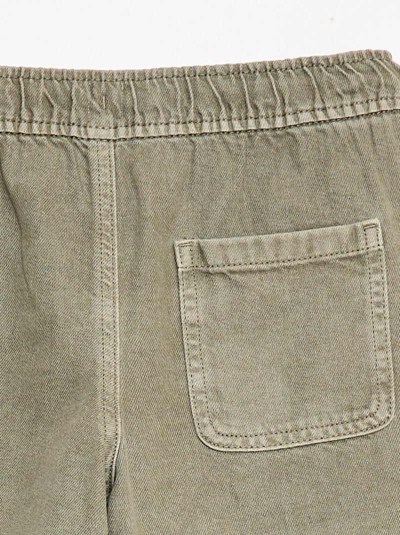 Bermuda en twill Vert - Kiabi