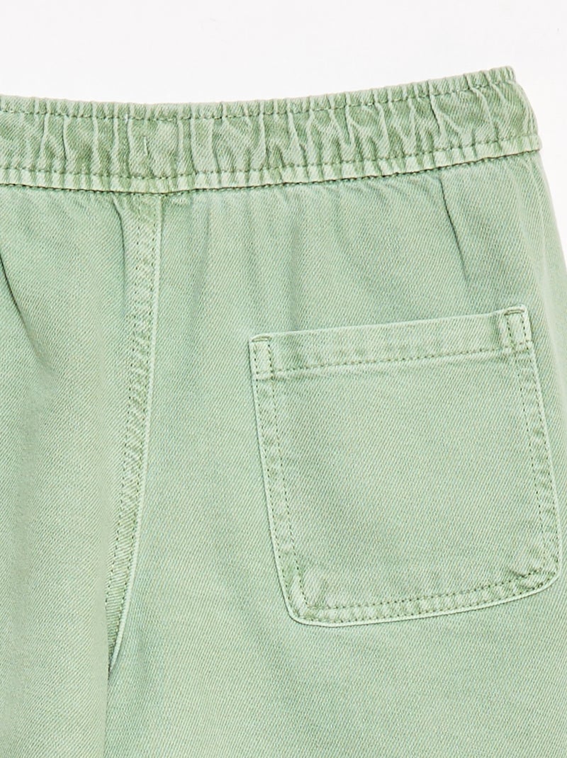 Bermuda en twill Vert - Kiabi