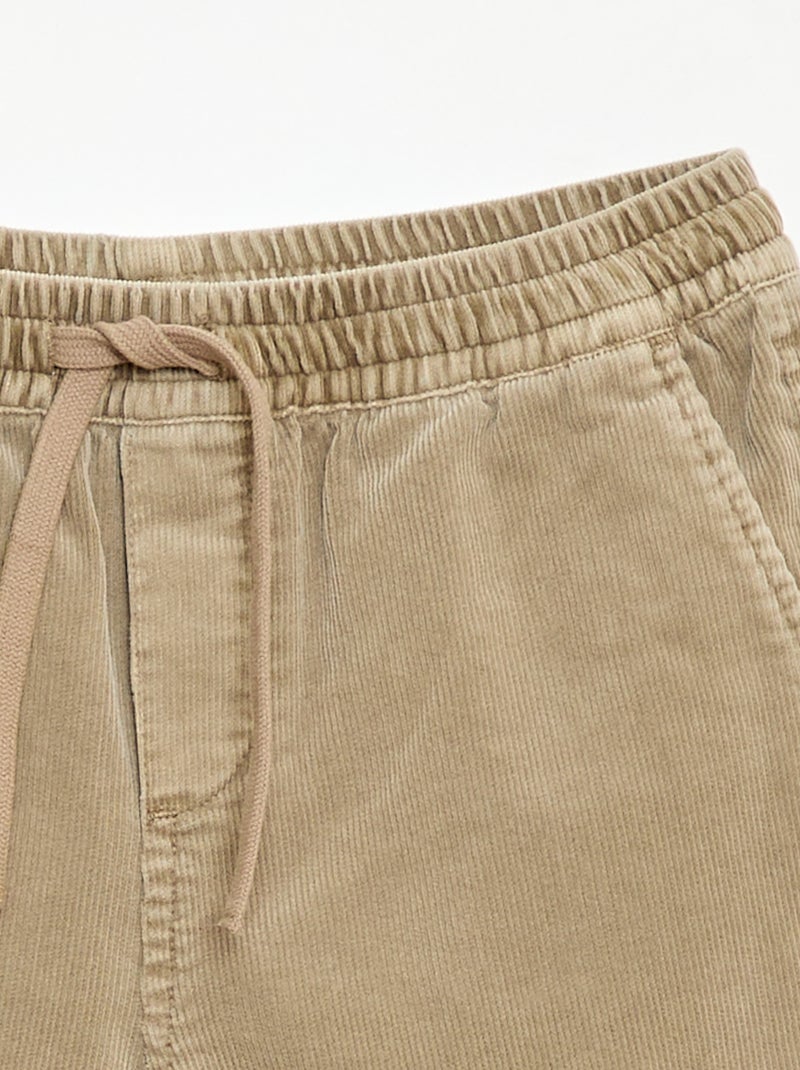 Bermuda en velours côtelé Beige - Kiabi