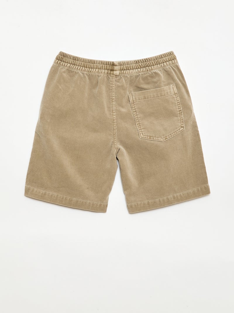 Bermuda en velours côtelé Beige - Kiabi