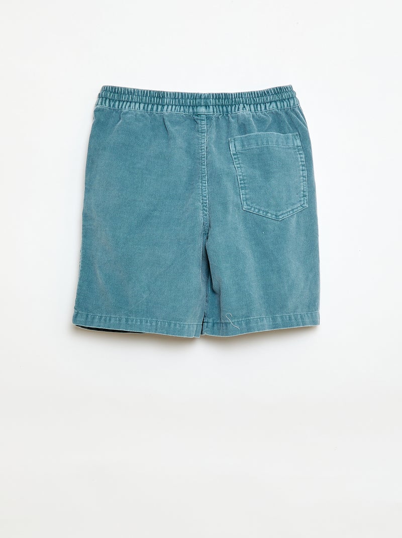 Bermuda en velours côtelé Bleu - Kiabi