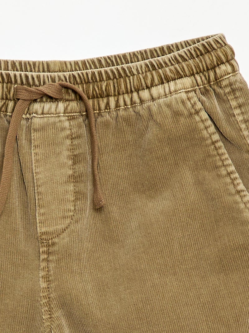 Bermuda en velours côtelé Vert - Kiabi