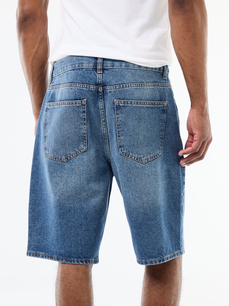 Bermuda in denim Blu - Kiabi