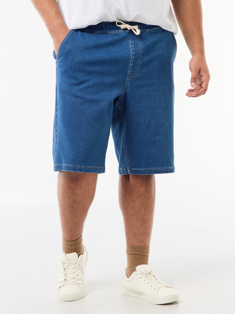 Bermuda in denim con coulisse Blu - Kiabi