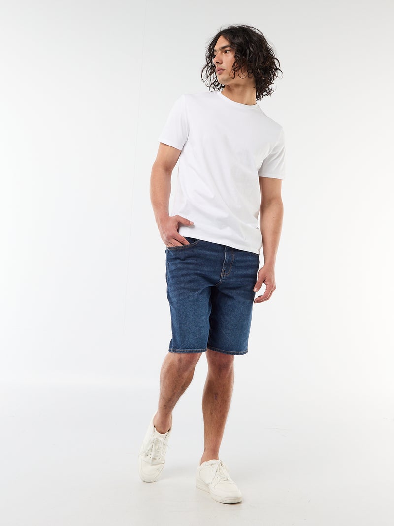 Bermuda in denim slim fit Blu - Kiabi