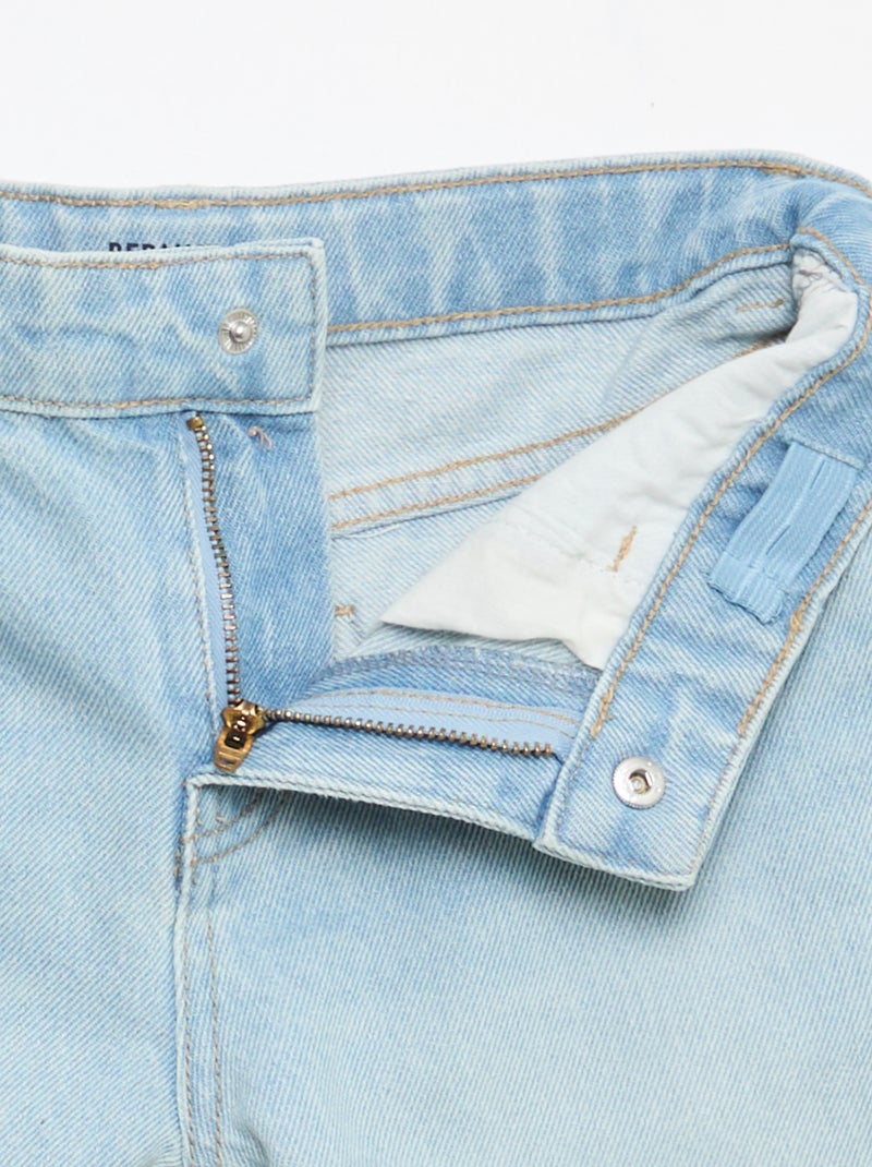 Bermuda in denim slim fit elasticizzato in cotone Azzurro - Kiabi