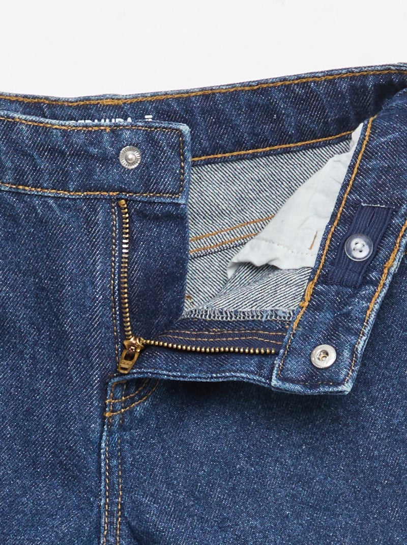 Bermuda in denim slim fit elasticizzato in cotone Blu scuro - Kiabi