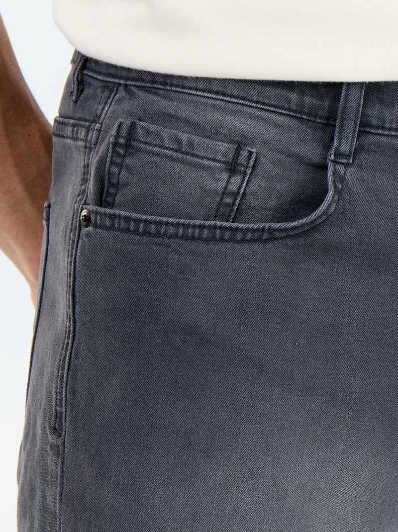 Bermuda in denim slim fit Grigio - Kiabi