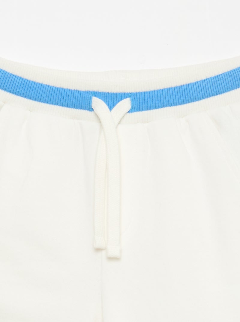 Bermuda in felpa Bianco - Kiabi
