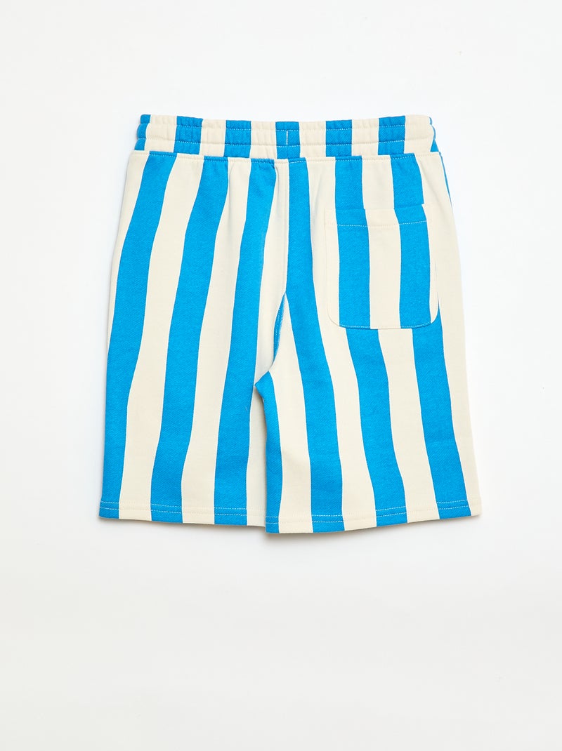 Bermuda in felpa con motivo e 2 tasche Blu - Kiabi