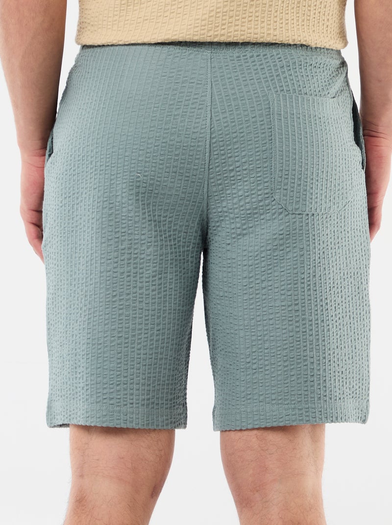 Bermuda in maglia pesante tinta unita Blu - Kiabi