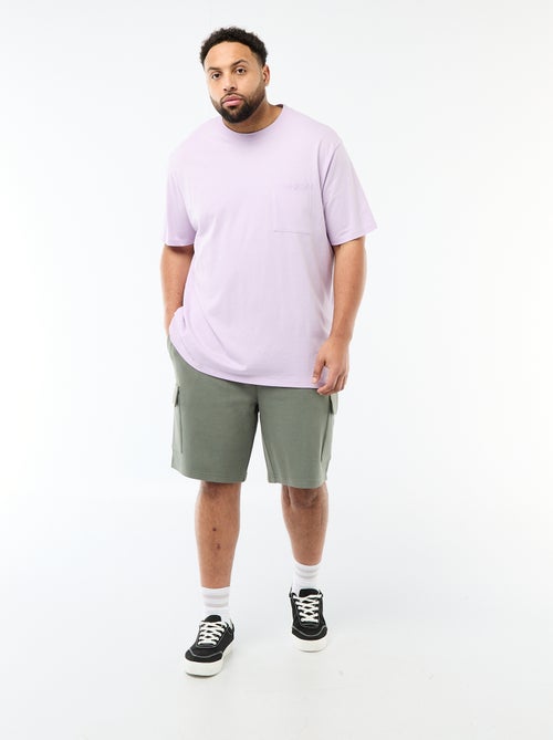 Bermuda in maglia piqué con tasche a patta - Kiabi