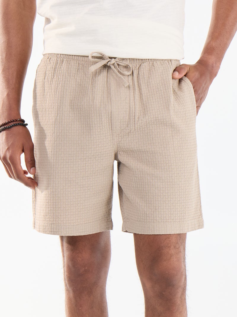 Bermuda in maglia piquet Beige - Kiabi