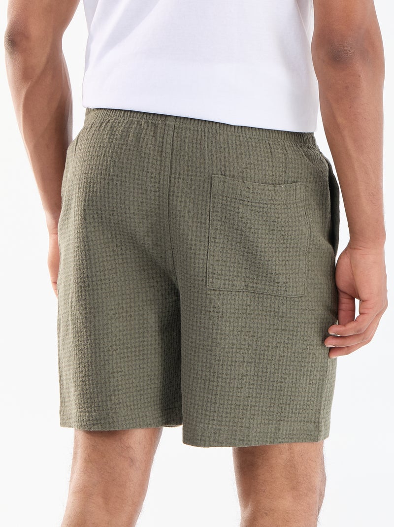 Bermuda in maglia piquet Kaki - Kiabi