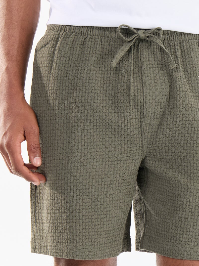 Bermuda in maglia piquet Kaki - Kiabi