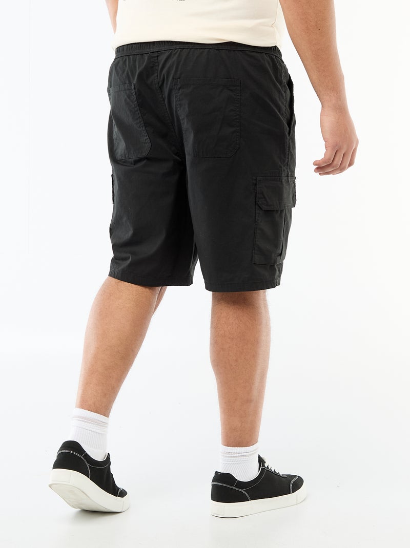 Bermuda in twill multitasche Nero - Kiabi