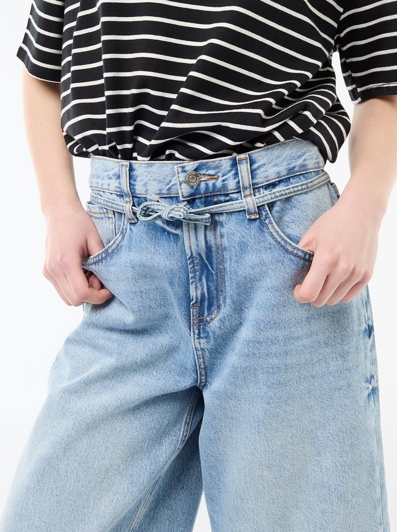 Bermuda large en jean Bleu - Kiabi