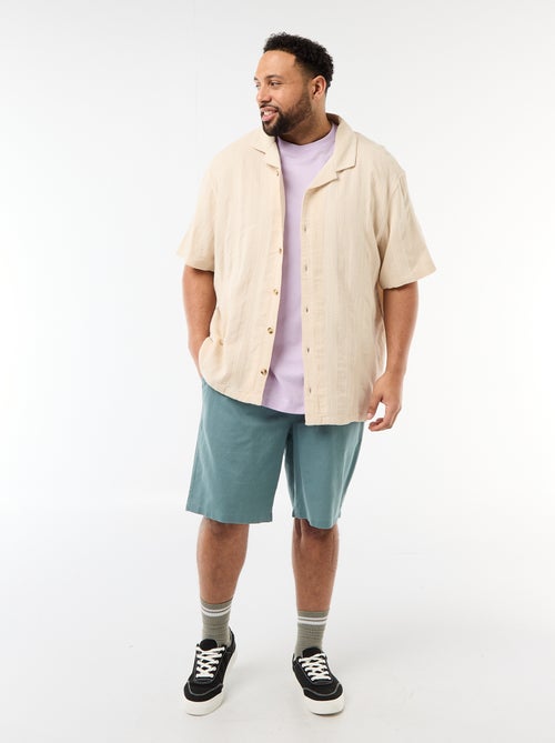 Bermuda léger uni avec 4 poches - Kiabi