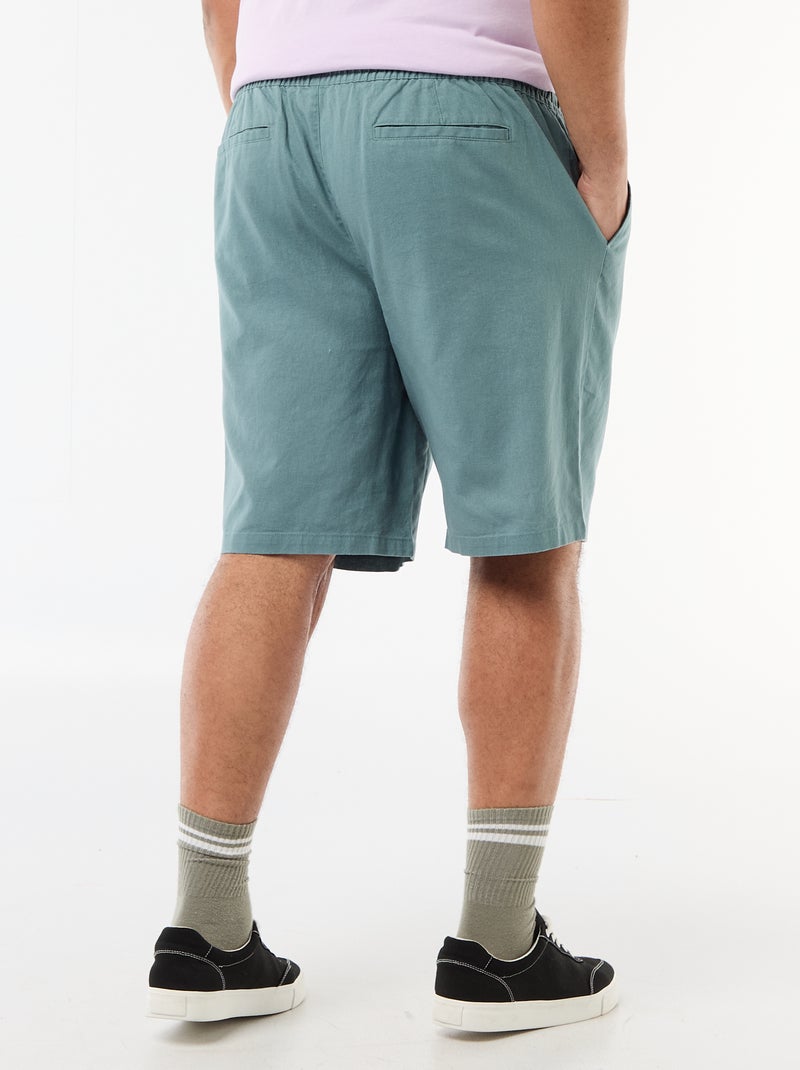 Bermuda léger uni avec 4 poches Bleu - Kiabi