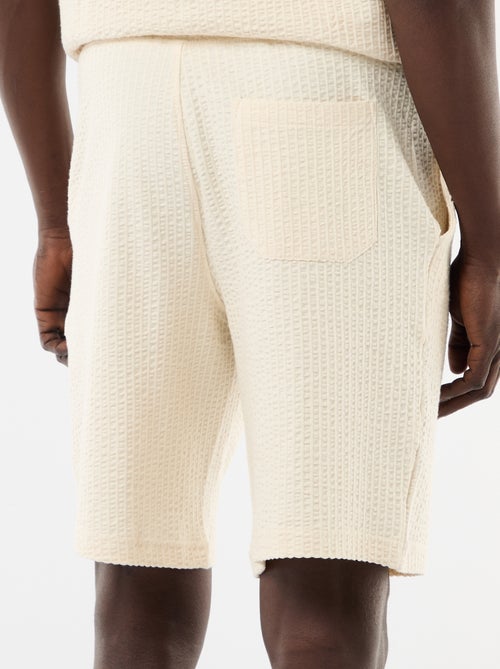 Bermuda maille lourde uni - Kiabi