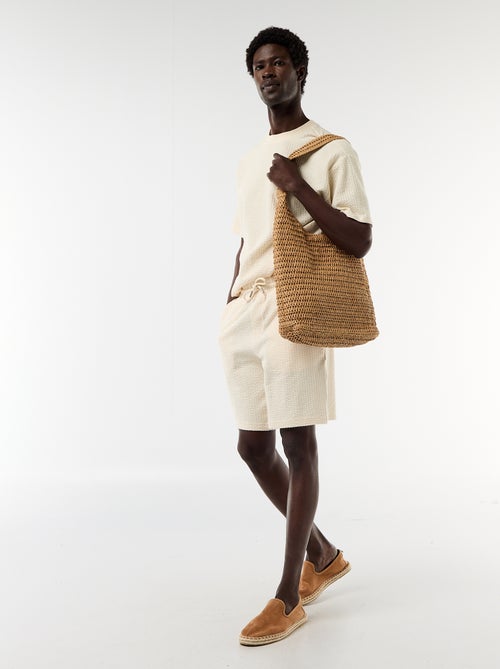 Bermuda maille lourde uni - Kiabi