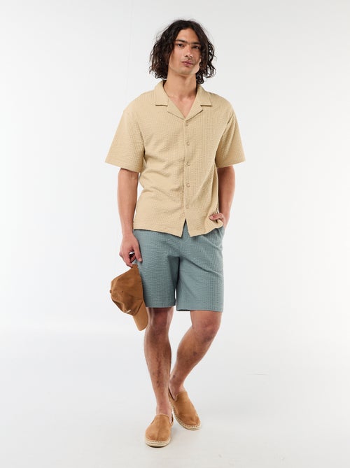 Bermuda maille lourde uni - Kiabi