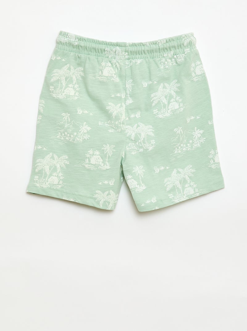 Bermuda mit Muster Grün - Kiabi