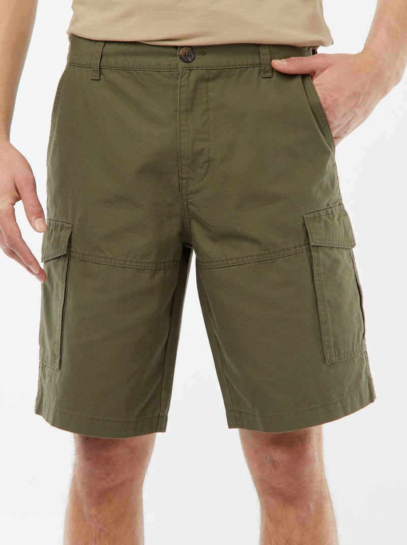 Bermuda multipoche Kaki - Kiabi