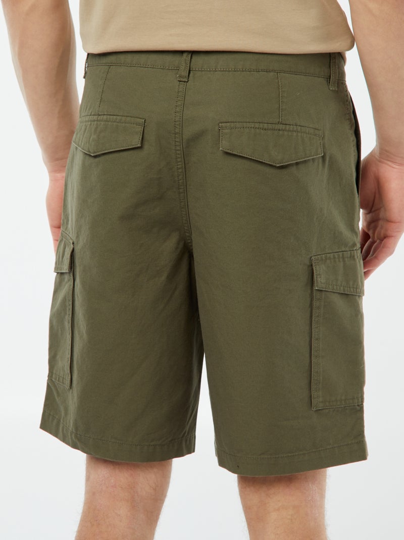 Bermuda multipoche Kaki - Kiabi