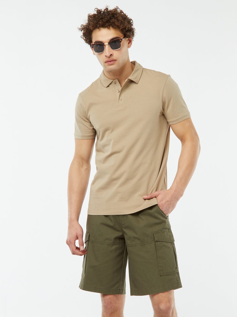 Bermuda multipoche Kaki - Kiabi