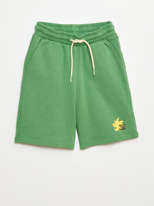 Bermuda uni en coton - Kiabi