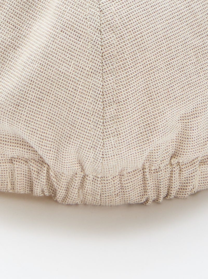 Berretto Gavroche in cotone e lino Beige - Kiabi
