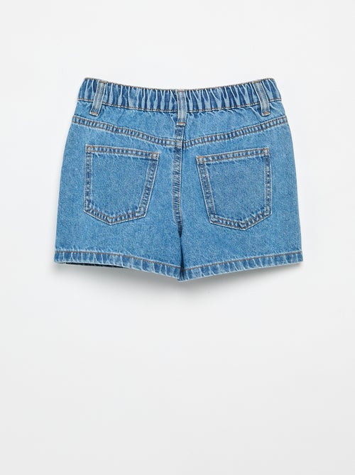 Bestickte Denim-Shorts - Kiabi