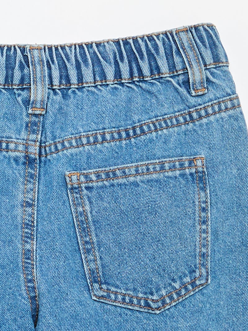 Bestickte Denim-Shorts Blau - Kiabi