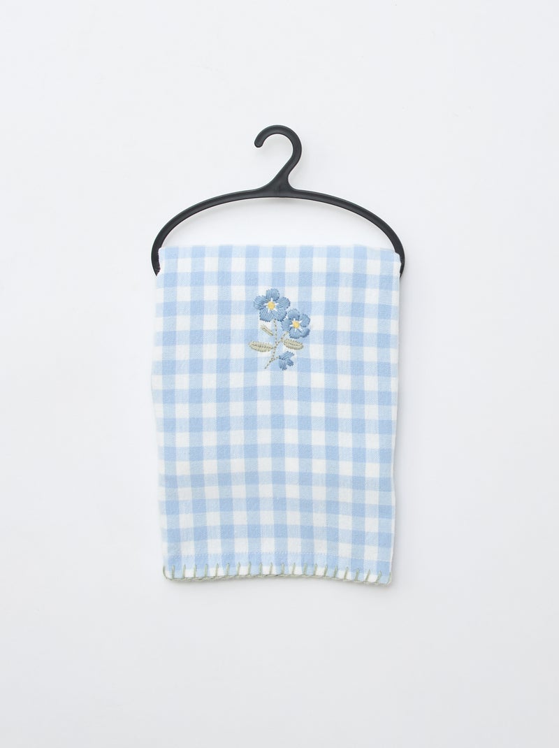 Bestickter Kissenbezug Blau - Kiabi
