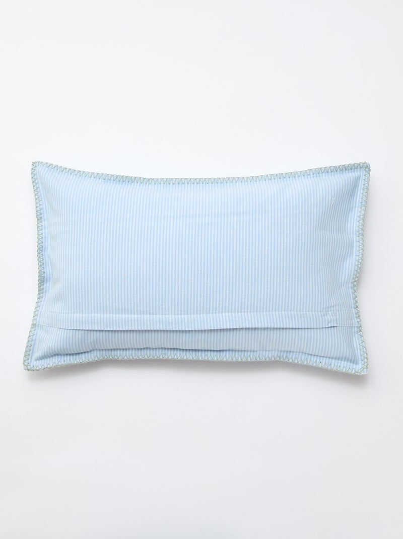 Bestickter Kissenbezug Blau - Kiabi