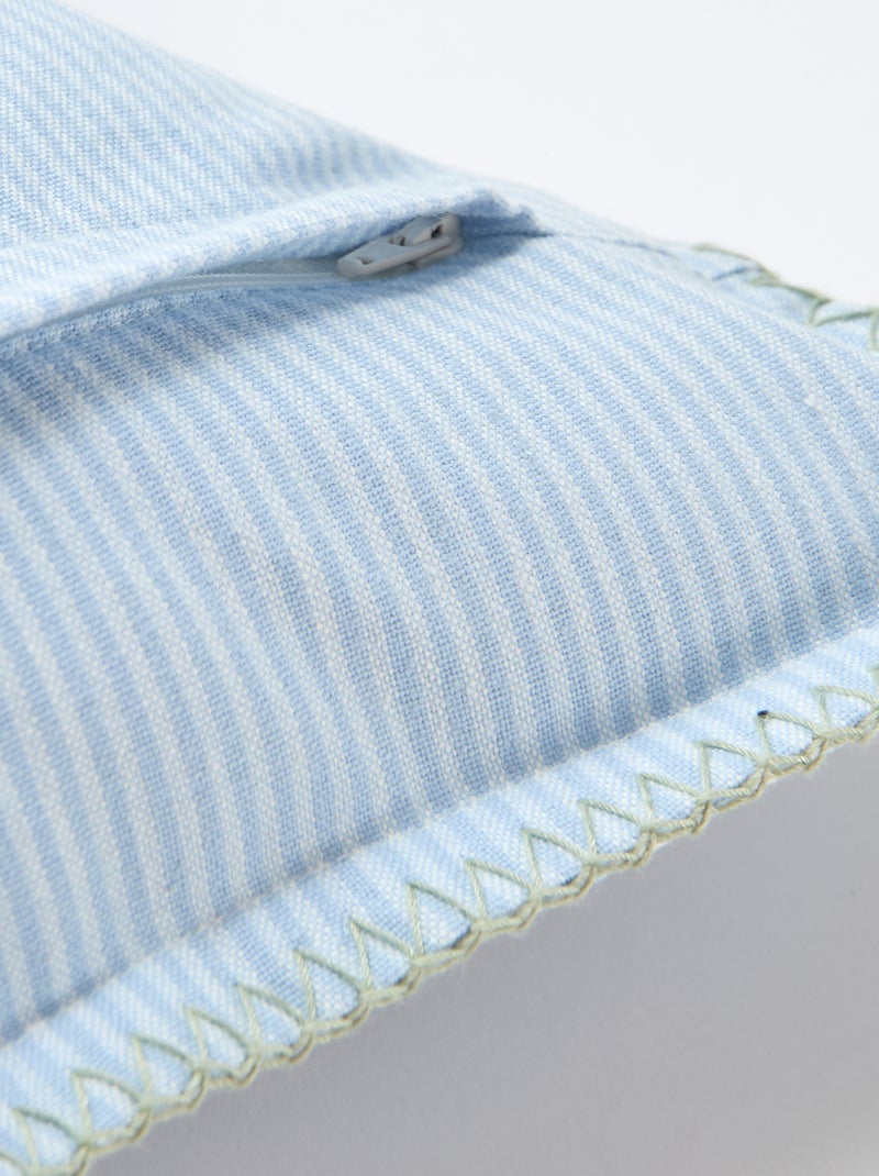 Bestickter Kissenbezug Blau - Kiabi