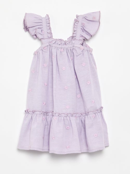Besticktes ärmelloses Baumwollkleid - Kiabi Besticktes ärmelloses Baumwollkleid - Kiabi