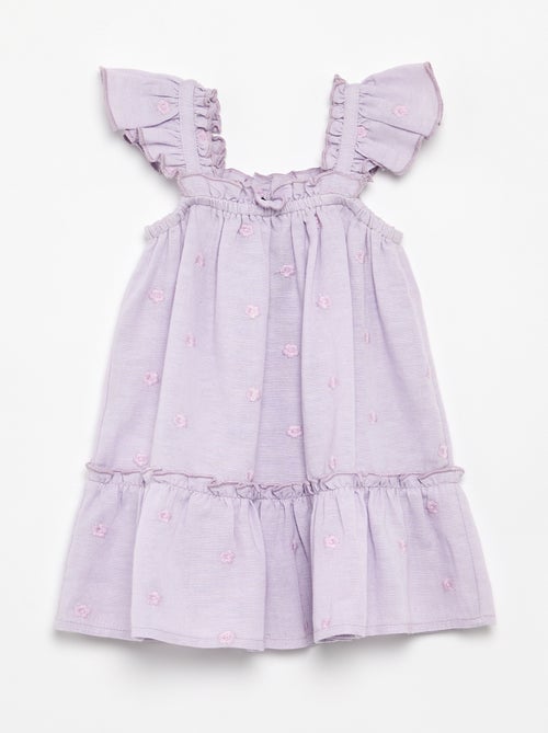 Besticktes ärmelloses Baumwollkleid - Kiabi Besticktes ärmelloses Baumwollkleid - Kiabi