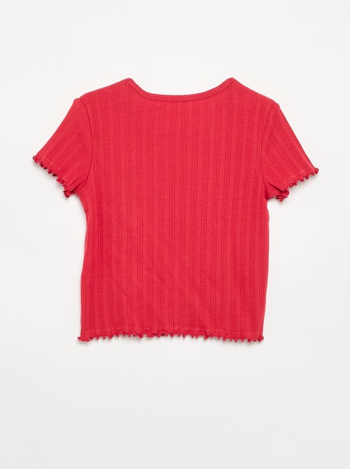 Besticktes Kurzarm-T-Shirt - Kiabi