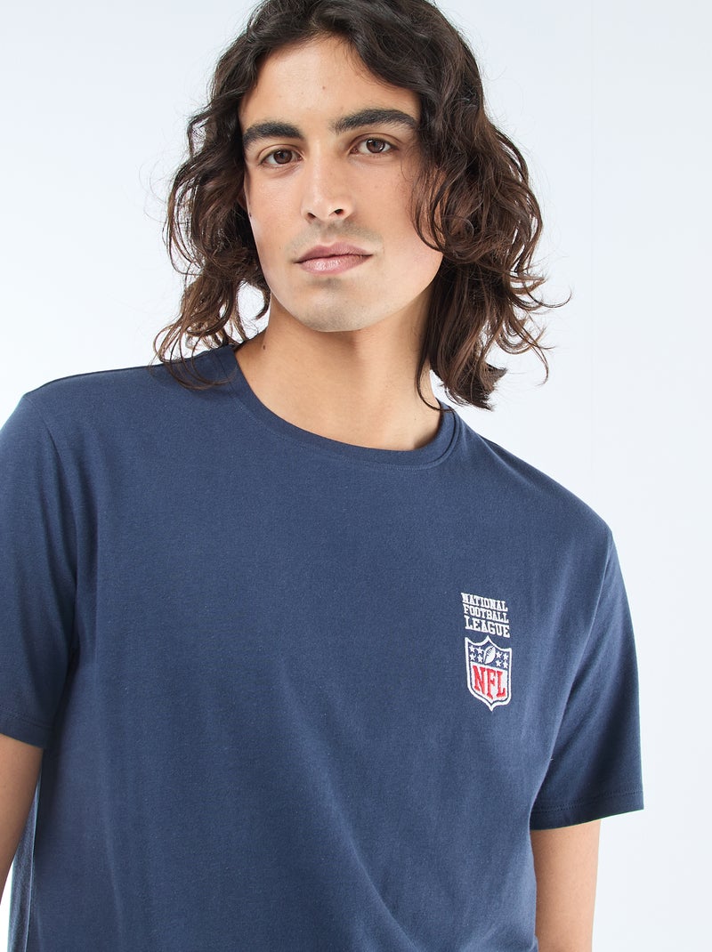 Besticktes T-Shirt \'NFL\' Blau - Kiabi