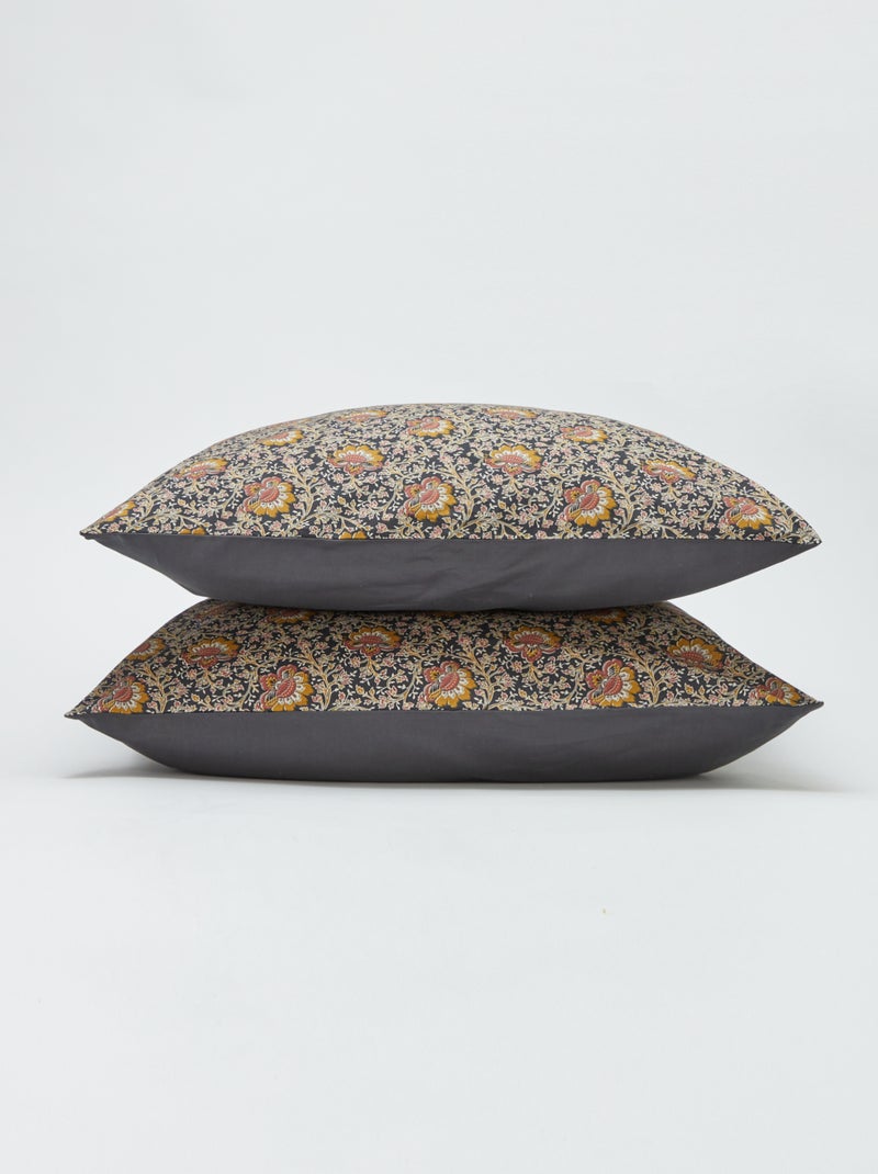 Bettwäsche-Set für 2 Personen, 240 x 220 cm, Baumwolle - Kiabi Home Grau - Kiabi