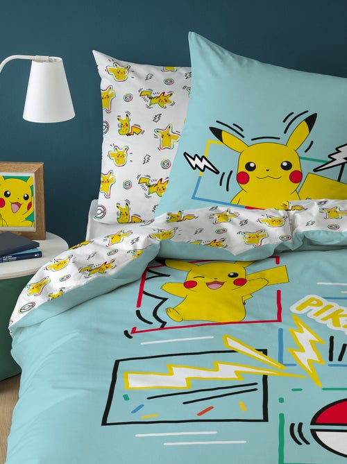 Bettwäsche-Set 'Pokémon' 2-teilig für 1 Person: Duvetbezug + Kissenbezug - Kiabi