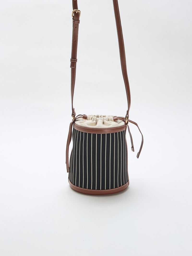 Beuteltasche aus Stoff Schwarz - Kiabi