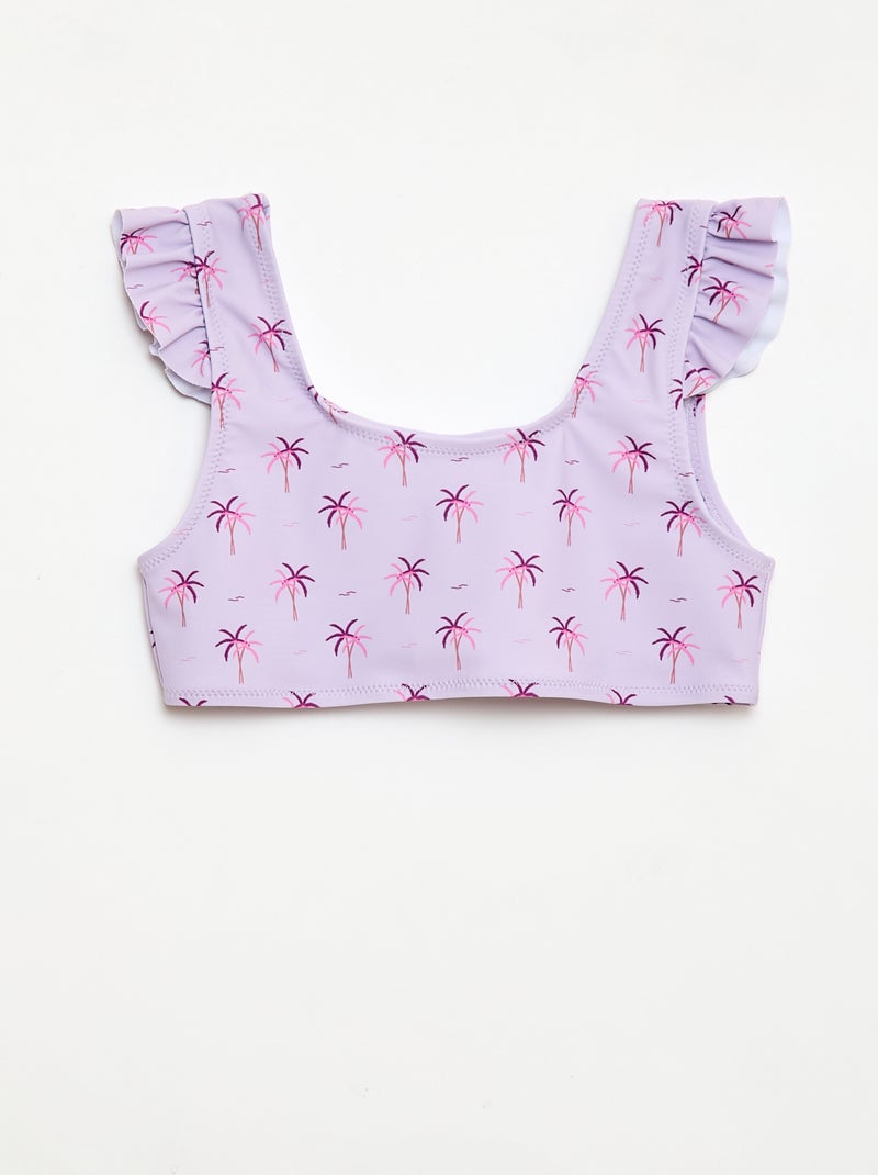 Bikini mit Allover-Muster – 2-teilig Lila - Kiabi