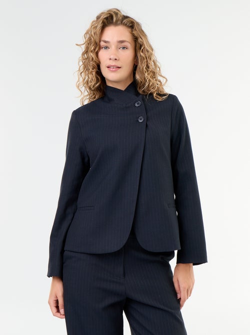Blazer a collo alto con effetto incrociato - Kiabi