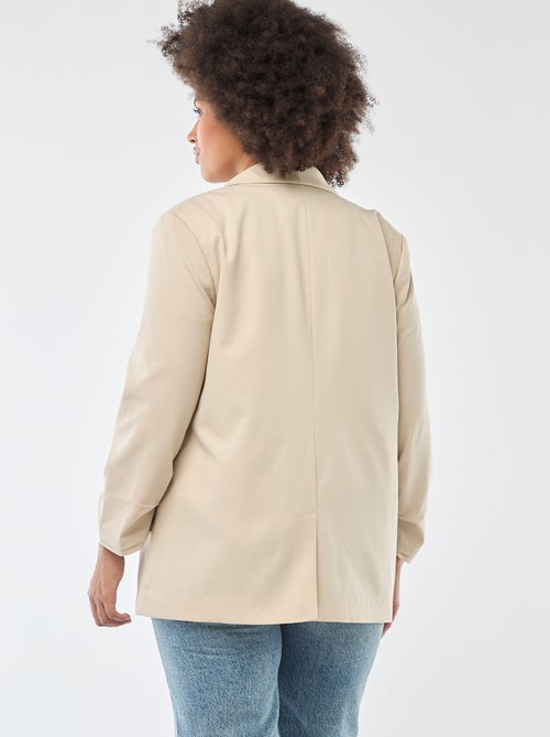 Blazer lungo con maniche con effetto risvolto - Kiabi