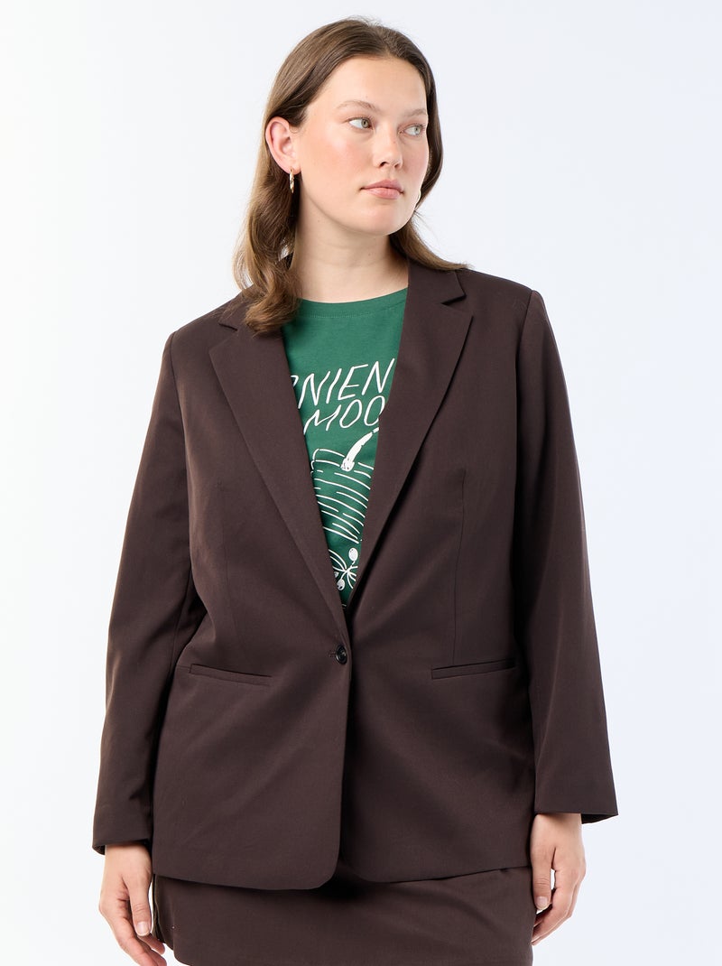 Blazer lungo Marrone - Kiabi