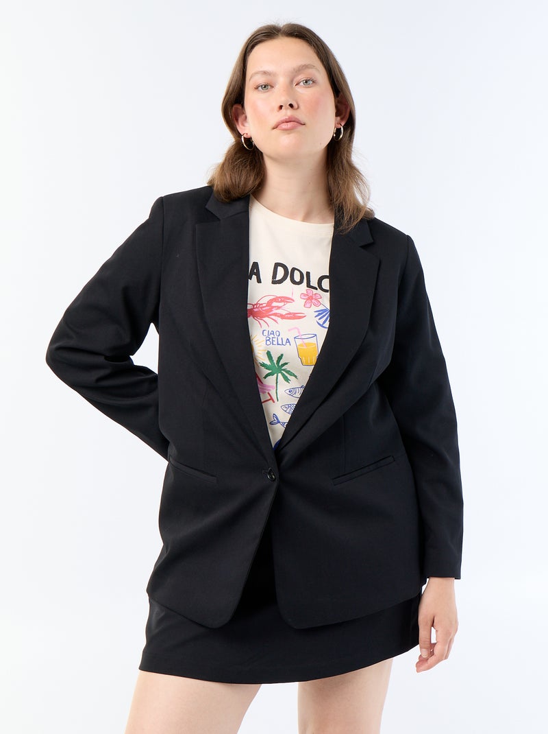 Blazer lungo Nero - Kiabi