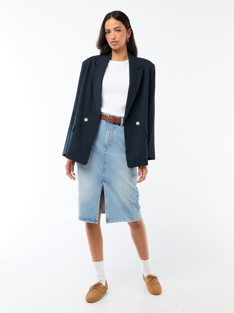 Blazer mit doppelreihigem Verschluss Blau - Kiabi